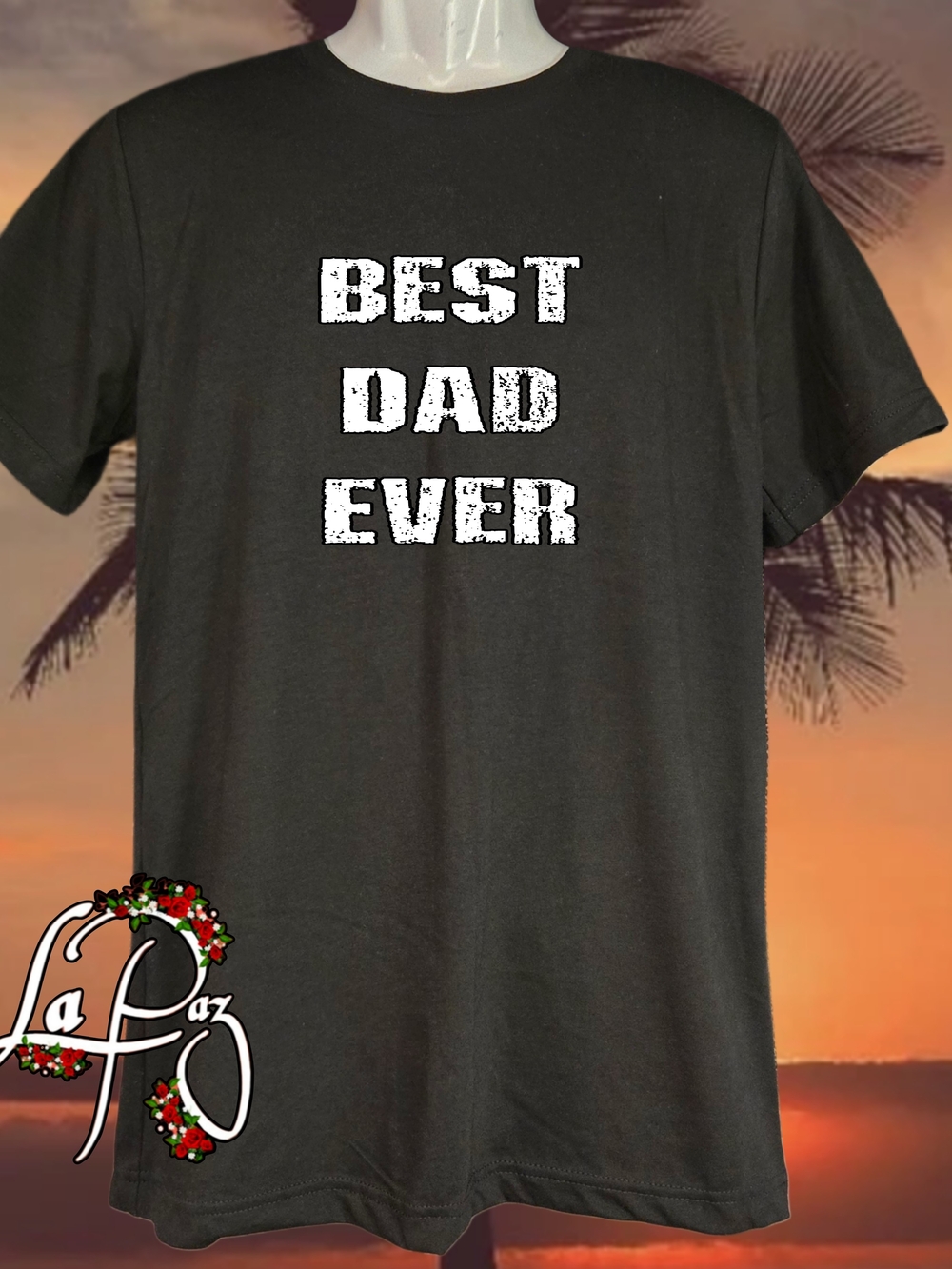 Best Dad Ever Black Graphic T‑Shirt